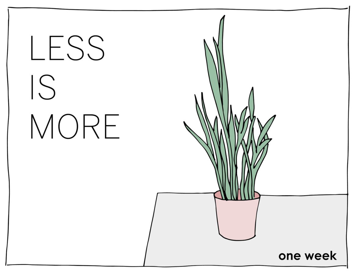 ONE WEEK_Minimalismus_Header_ Minimalismus ist mehr als leere Schubladen