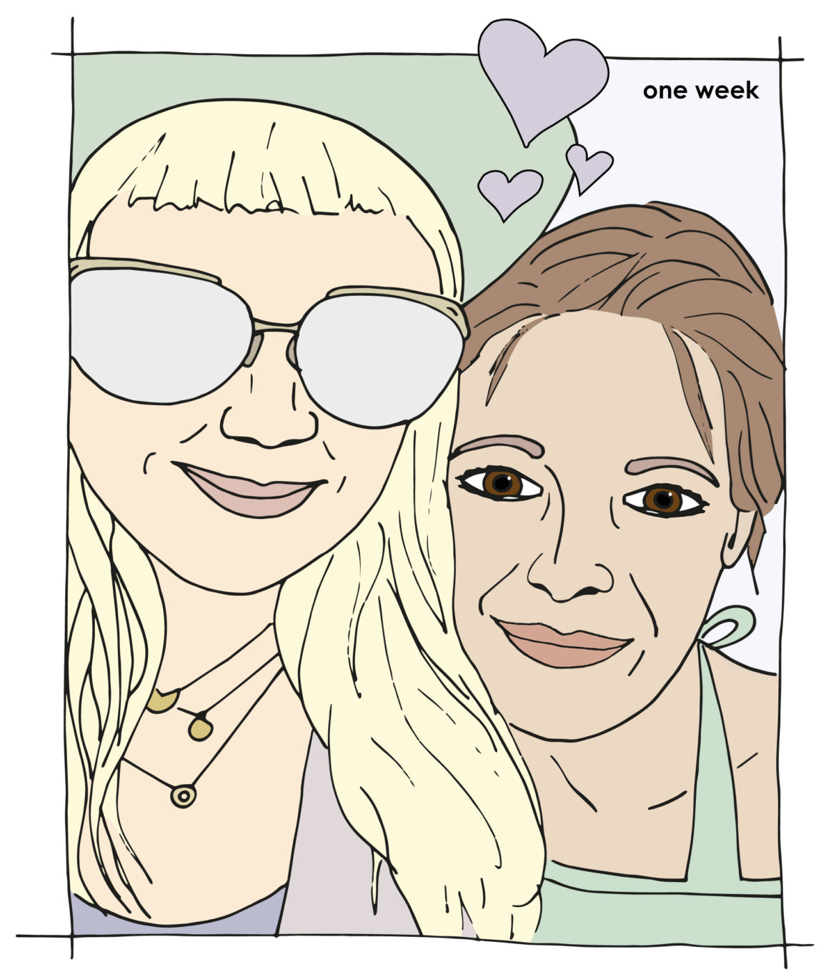 one week – freundinnen – illustration one week - freundinnen - Illustration