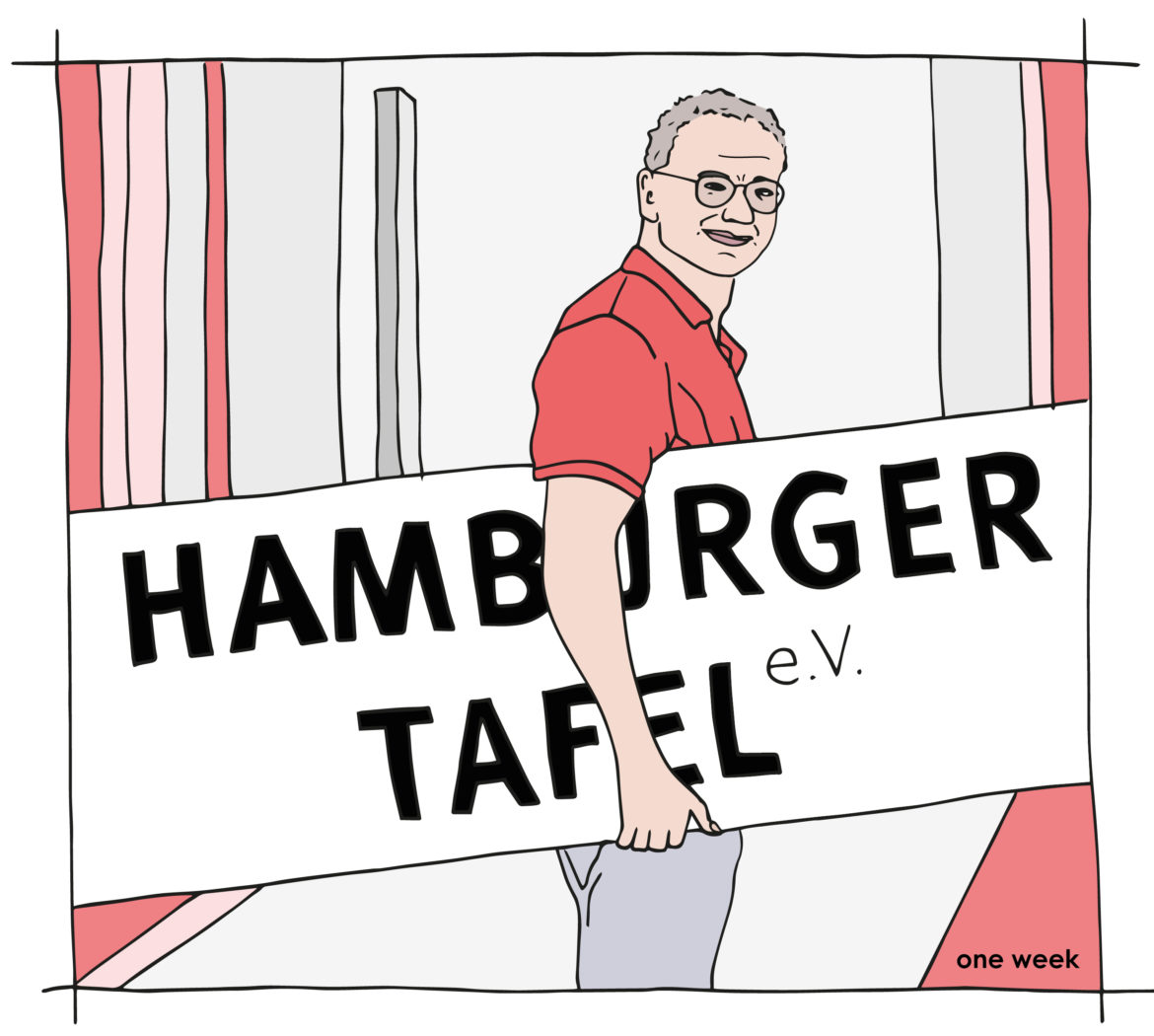 one week blog – christian tack – hamburger tafel – interview – illustration Christian Tack, Geschäftsführer Hamburger Tafel e.V.
