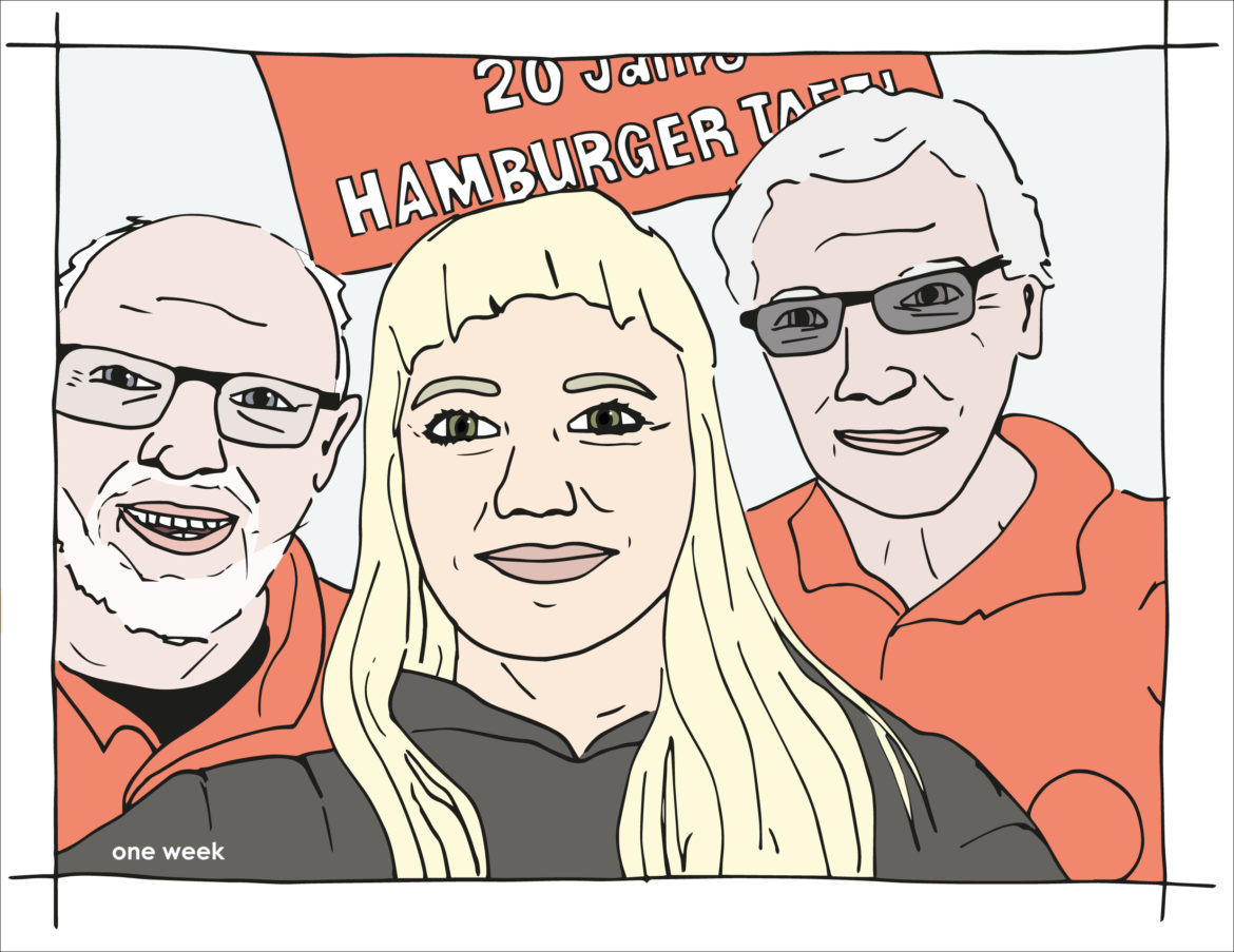 one week blog – tafel hamburg e.v. – illustration Hamburger Tafel e.V. Fahrer Illustration